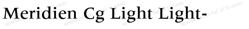 Meridien Cg Light Light字体转换
